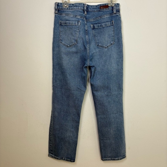 BLANK NYC The Baxter Ribcage Straight Leg High Rise Distressed Denim Jeans 28 6 - Picture 11 of 17